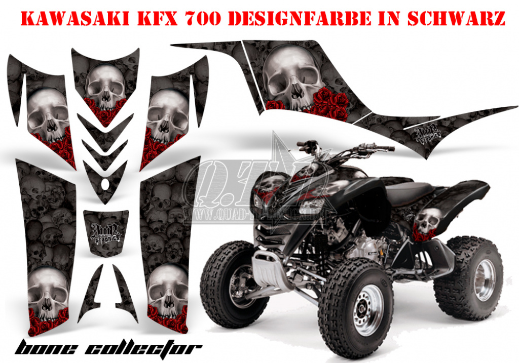 Bone Collector Schwarz für Kawasaki KFX 700