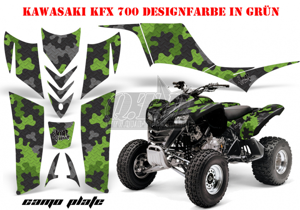 Camoplate Grün für Kawasaki KFX 700