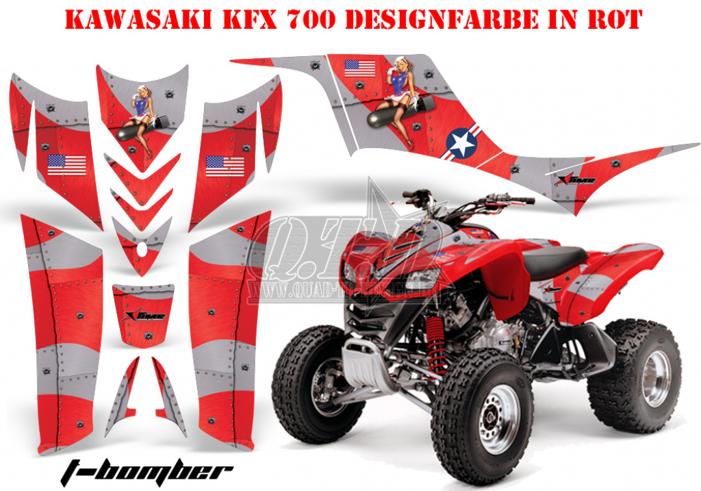T-Bomber Rot für Kawasaki KFX 700