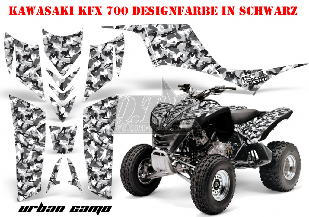 Urban Camo Schwarz für Kawasaki KFX 700