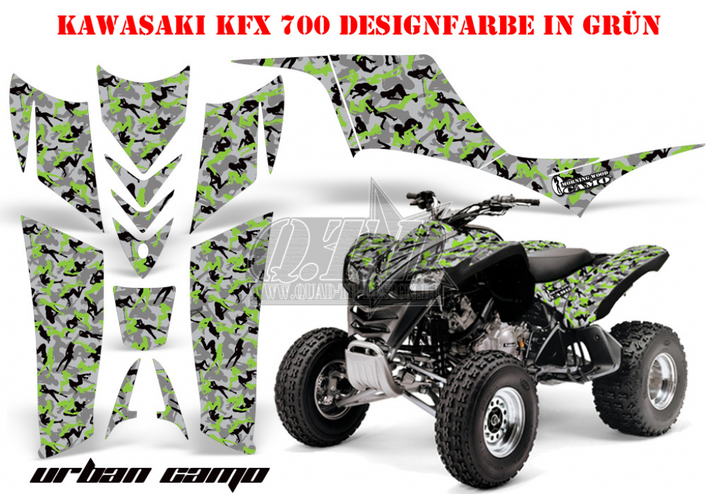 Urban Camo Grün für Kawasaki KFX 700