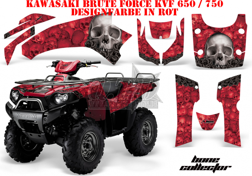 Bone Collector Red for Kawasaki Brute Force KVF 650i 4x4 2006-2012
