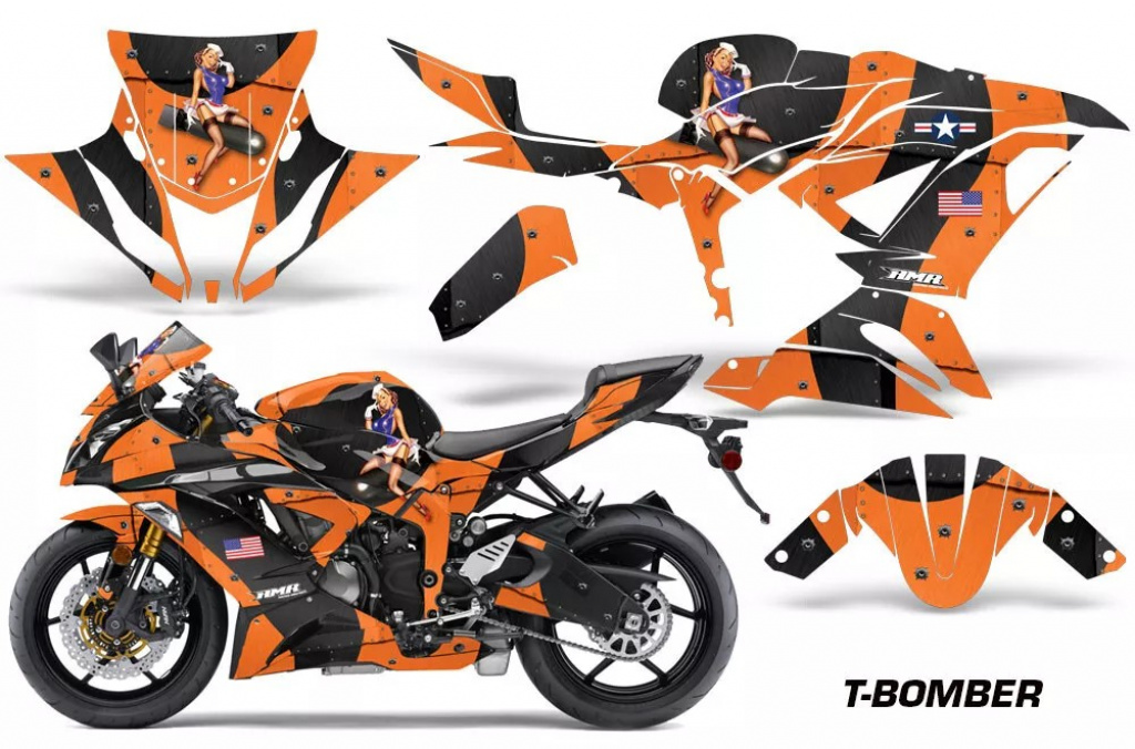 T-Bomber Orange für Kawasaki Ninja 636 ZX-6R 2013-2016
