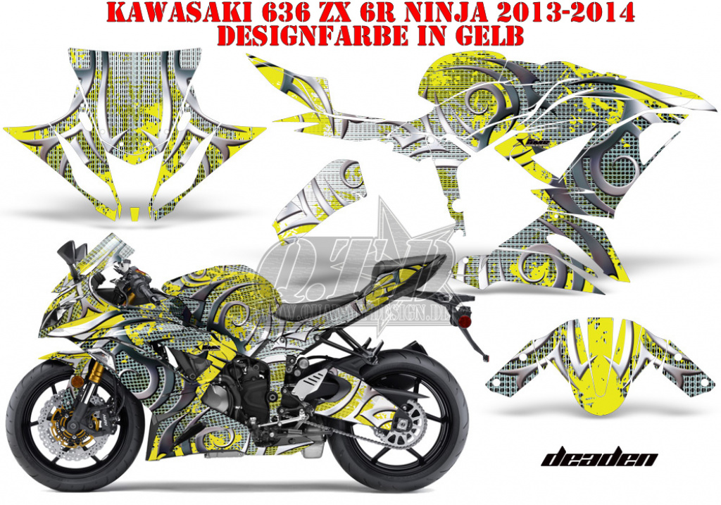 Deaden Gelb für Kawasaki Ninja 636 ZX-6R 2013-2016