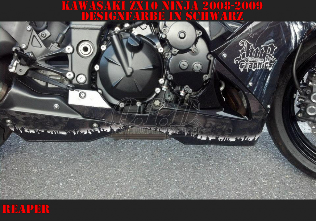 Reaper Schwarz für Kawasaki ZX10 Ninja Sport 2008-2009