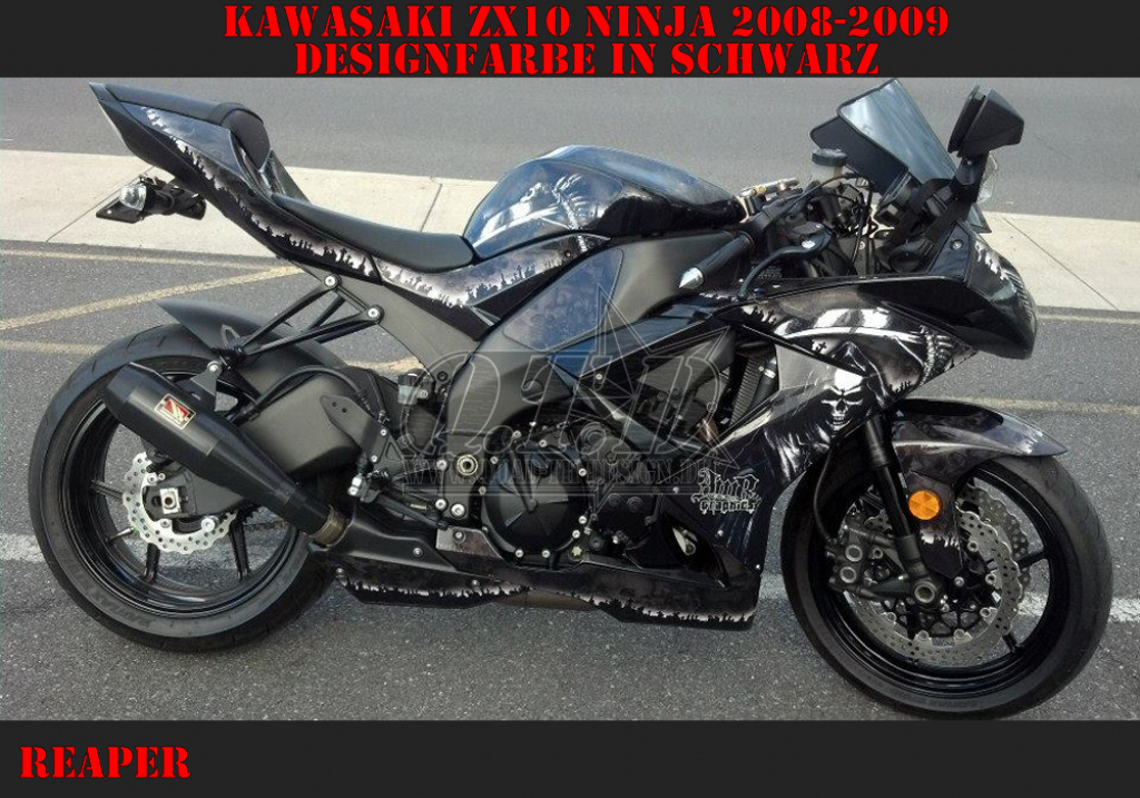 Reaper Schwarz für Kawasaki ZX10 Ninja Sport 2008-2009