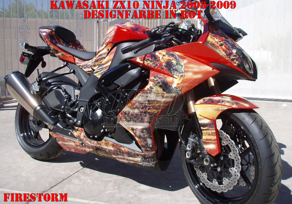 Firestorm Rot für Kawasaki ZX10 Ninja Sport 2008-2009