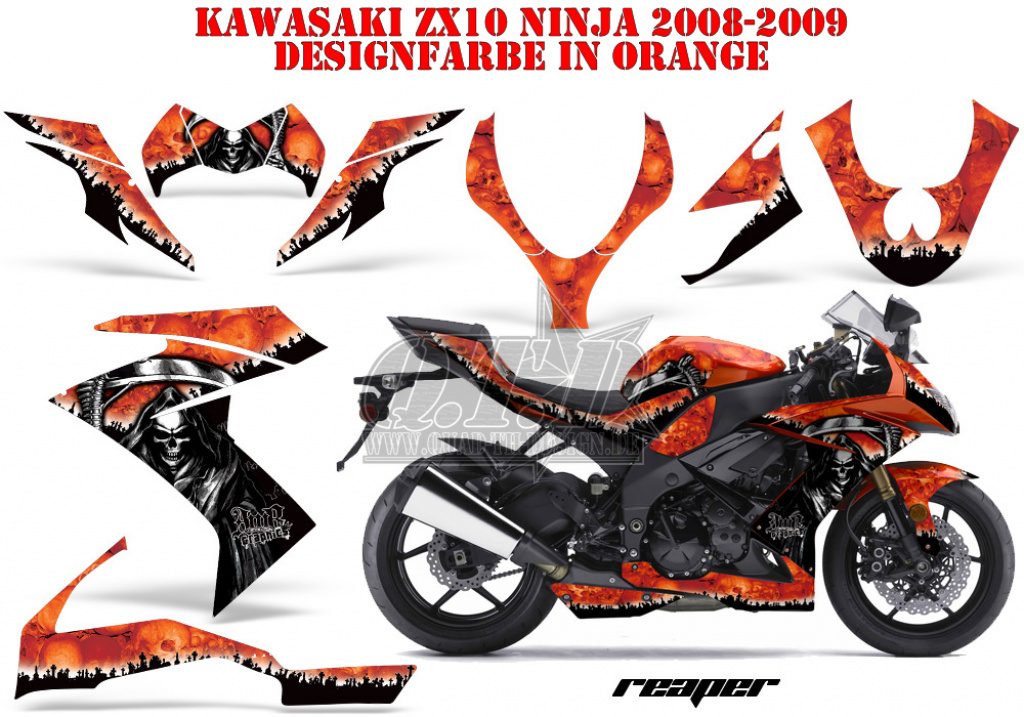 Reaper Orange für Kawasaki ZX10 Ninja Sport 2008-2009