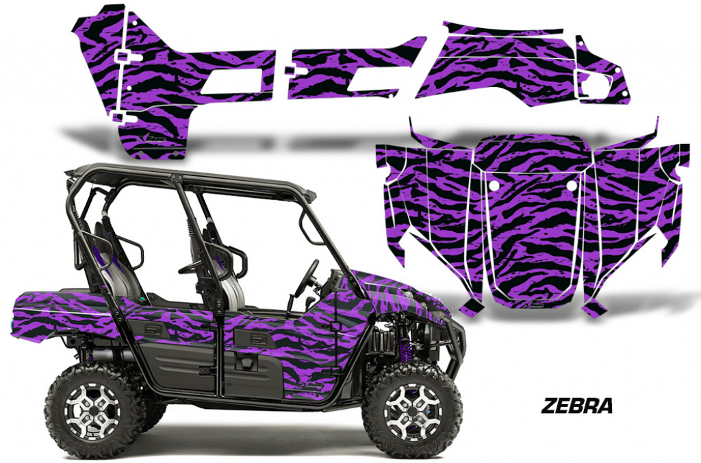 Zooded Background = Black, Design color = Purple on a Kawasaki Teryx4 2016+