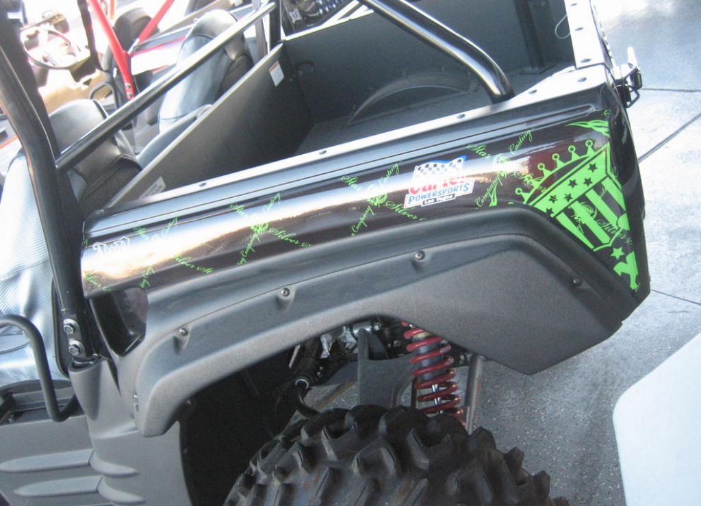 SilverStar - Reloaded Background = Black, Design color = Green for Kawasaki Teryx 750 2007-2009