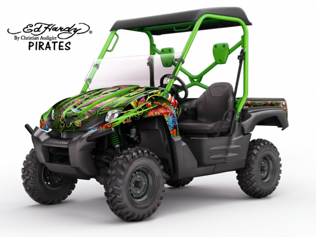 Ed-Hardy - Pirates Grün für Kawasaki Teryx 750 2007-2009