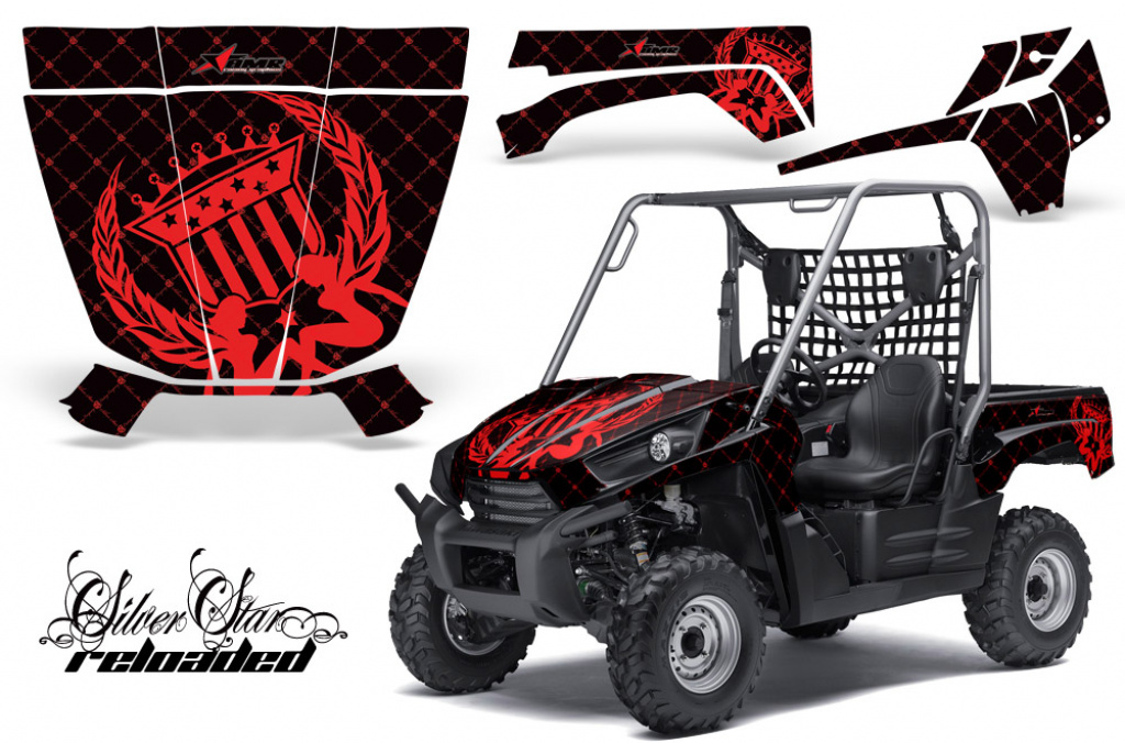 Example Picture SilverStar - Reloaded Background = Black, Design color = Red on a Kawasaki Teryx 750 2010-2012