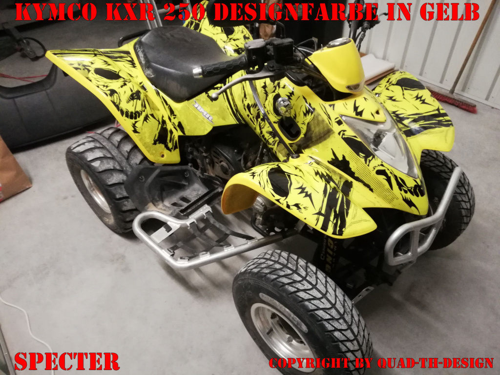 Specter in Gelb für die Kymco KXR 250
