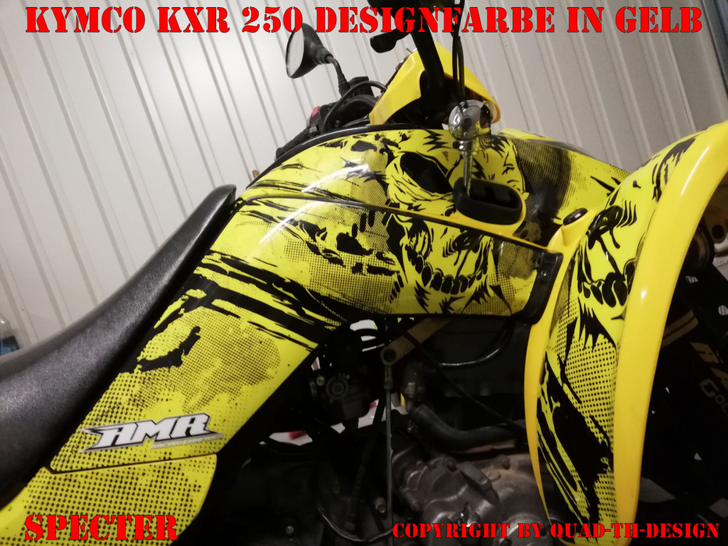 Specter in Gelb für die Kymco KXR 250