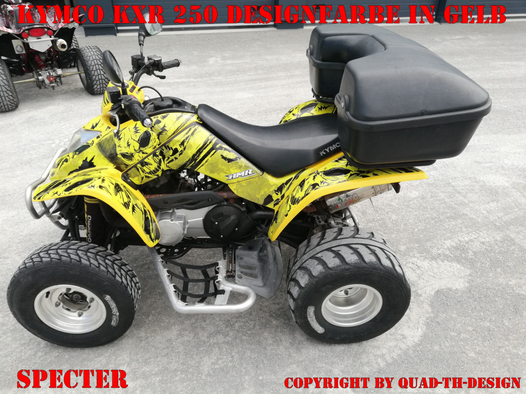 Specter in Gelb für die Kymco KXR 250