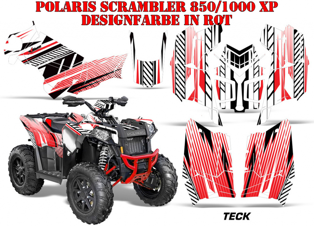 Teck Red for Polaris Scrambler 850/1000 XP 2013-2022