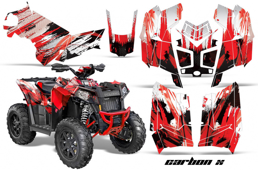 Carbon-X Red for Polaris Scrambler 850/1000 XP 2013-2022