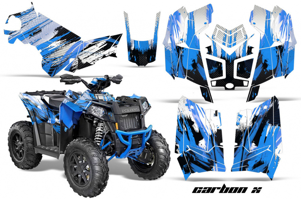 Carbon-X Blue for Polaris Scrambler 850/1000 XP 2013-2022