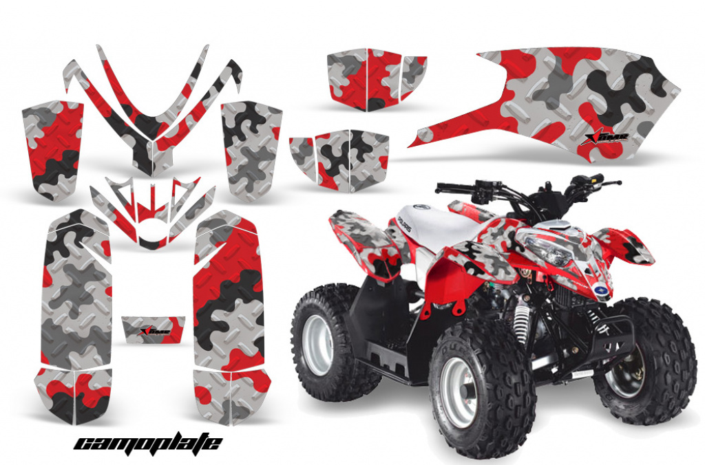 Camoplate Rot für Polaris Predator 50