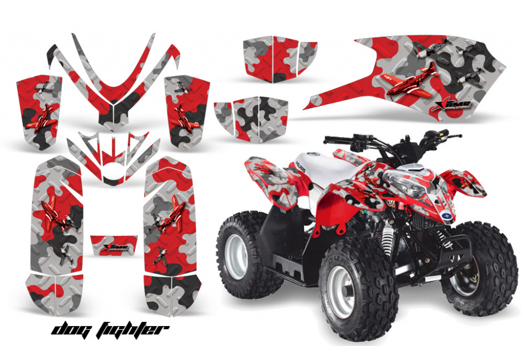Dog-Fighter Rot für Polaris Predator 50