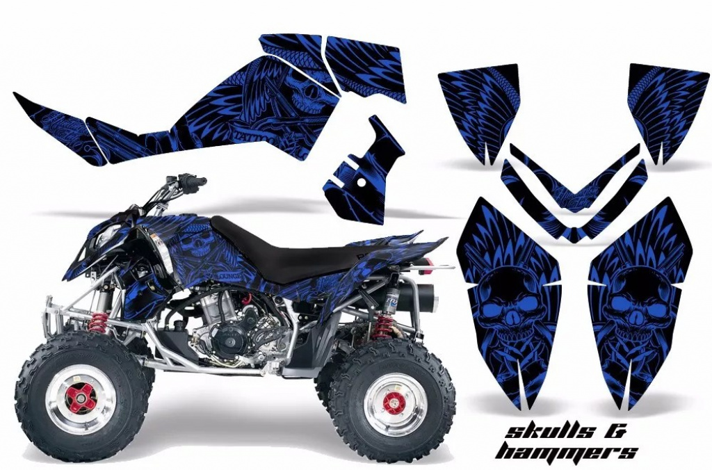 Skulls N Hammers Blue for Polaris Outlaw 450/500/525 2006-2008