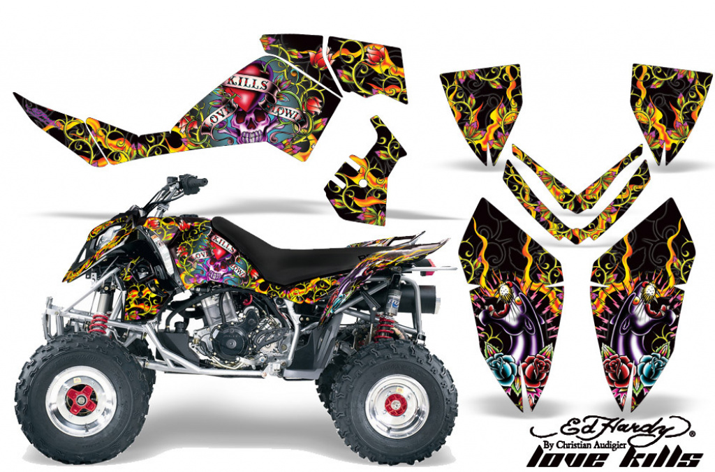 Ed-Hardy - LoveKills Black for Polaris Outlaw 450/500/525 2006-2008