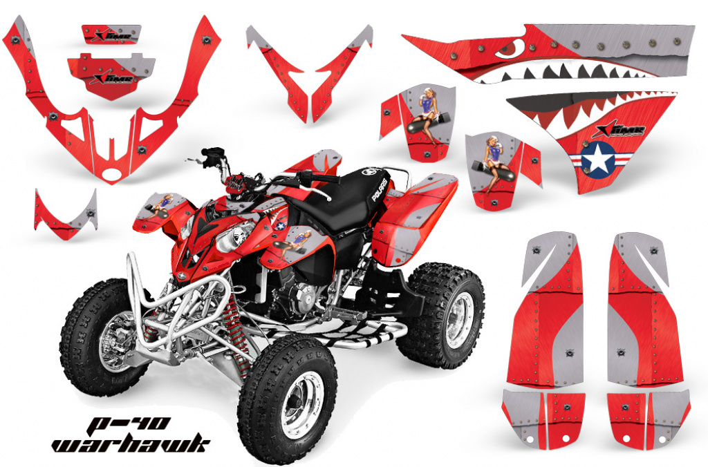 P40-Warhawk Rot für Polaris Predator 500