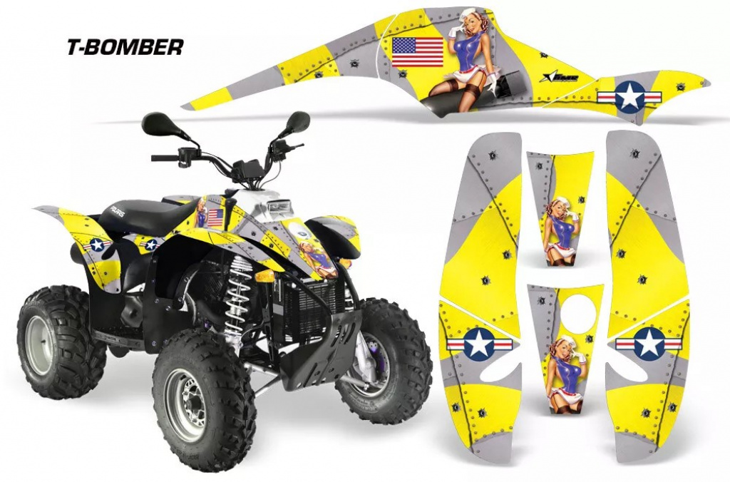 T-Bomber Gelb für Polaris Scrambler 1985-2009