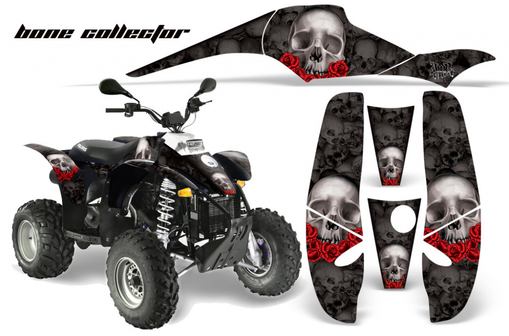 Bone Collector Schwarz für Polaris Scrambler 1985-2009