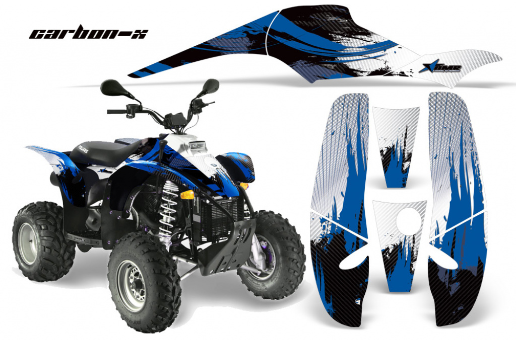 Carbon-X Blau für Polaris Scrambler 1985-2009