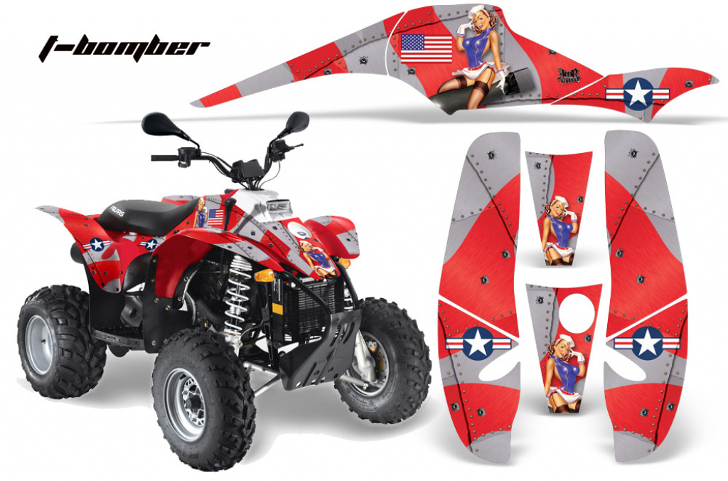 T-Bomber Rot für Polaris Scrambler 1985-2009