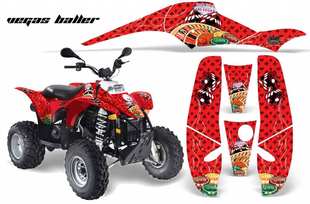 Vegas Baller Rot für Polaris Scrambler 1985-2009