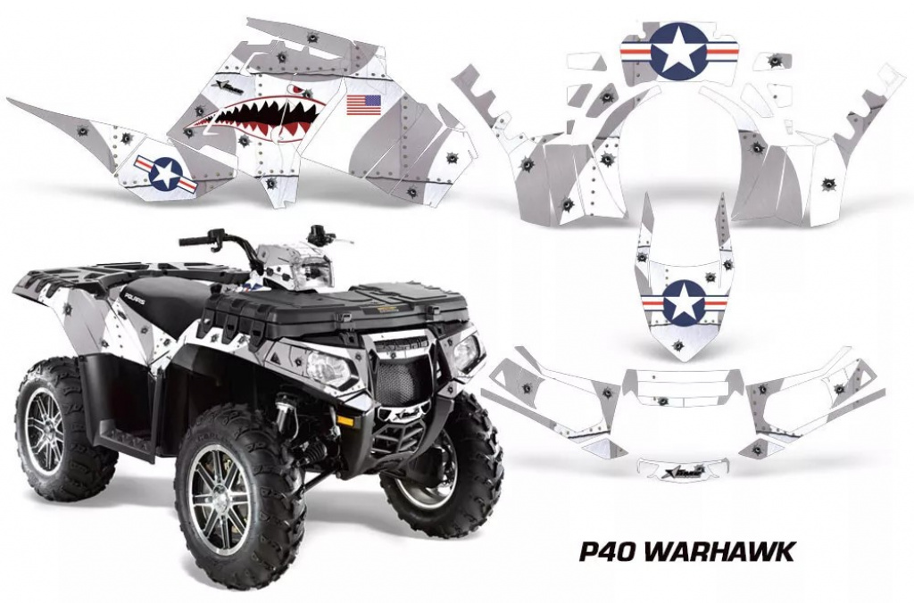P40-Warhawk Weiß für Polaris Sportsman 550 2009-2015