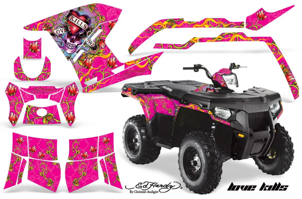 Ed-Hardy - LoveKills Pink for Polaris Sportsman 800/500/400 11-15