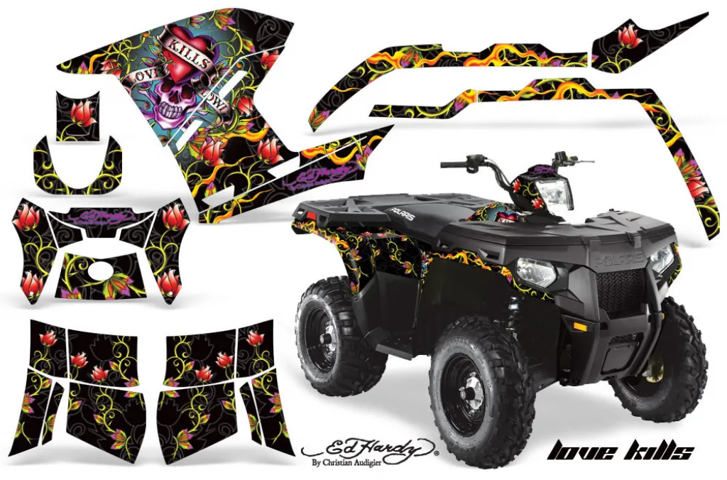 Ed-Hardy - LoveKills Black for Polaris Sportsman 800/500/400 11-15