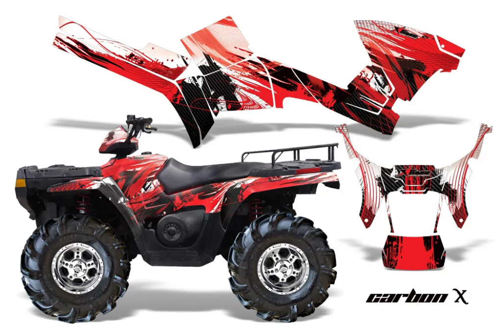 Carbon-X Red for Polaris Sportsman 800/700/500 05-10
