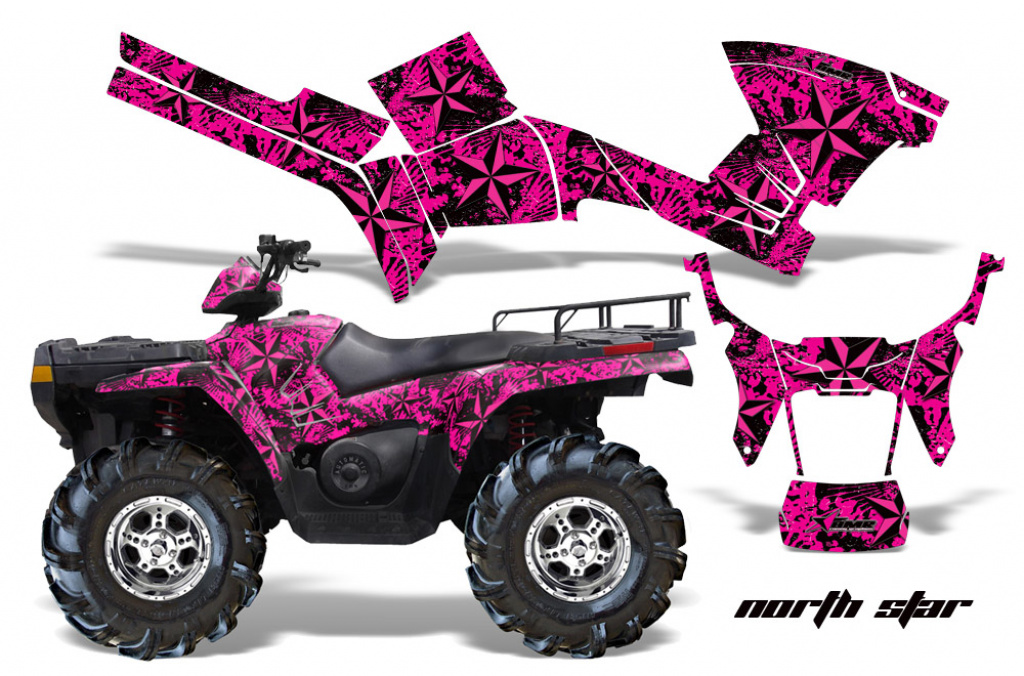 Northstar Background = Pink, Design color = Pink for Polaris Sportsman 800/700/500 05-10