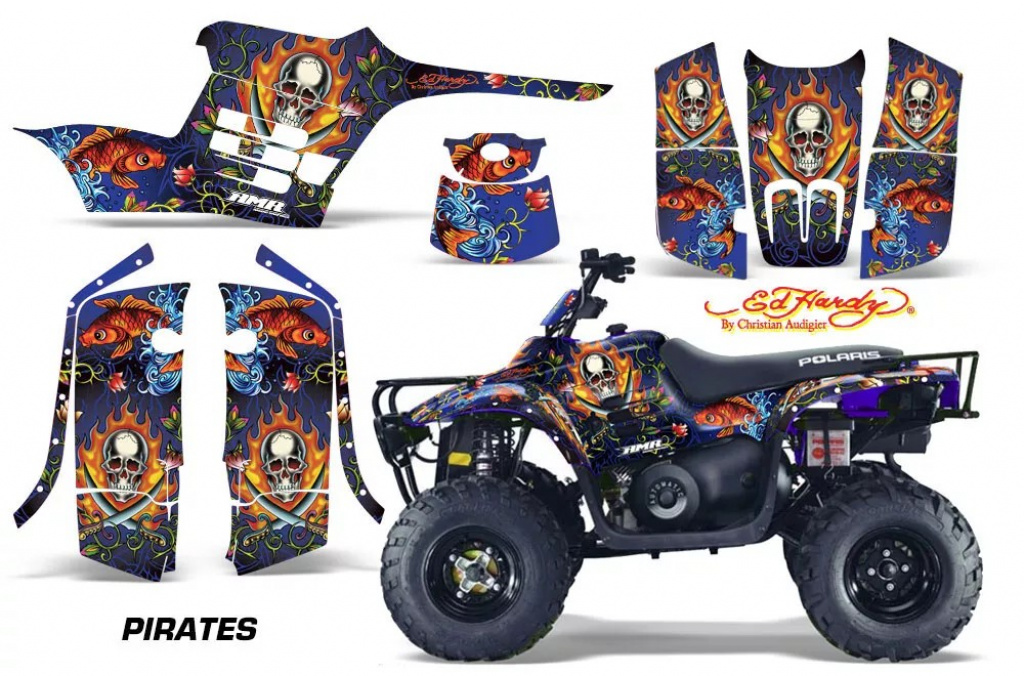 Ed-Hardy - Pirates Blau für Polaris Trailboss 330 04-09