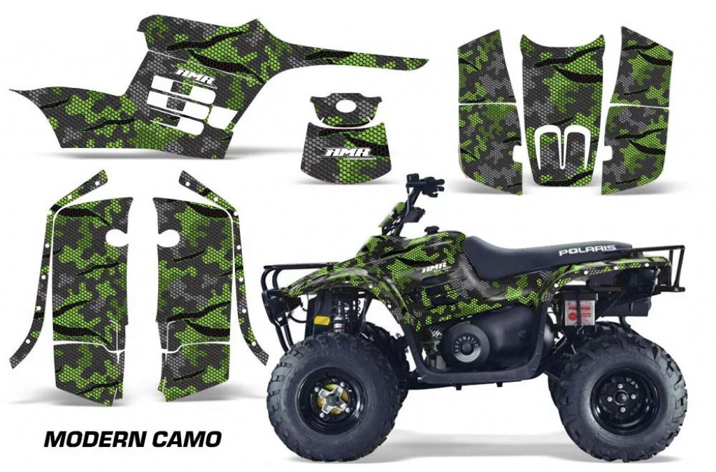 Modern Camo Grün für Polaris Trailboss 330 04-09