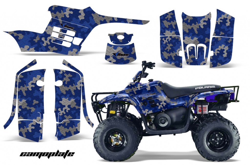 Camoplate Blau für Polaris Trailboss 330 04-09