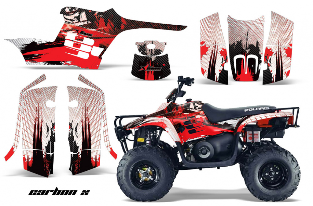 Carbon-X Rot für Polaris Trailboss 330 04-09