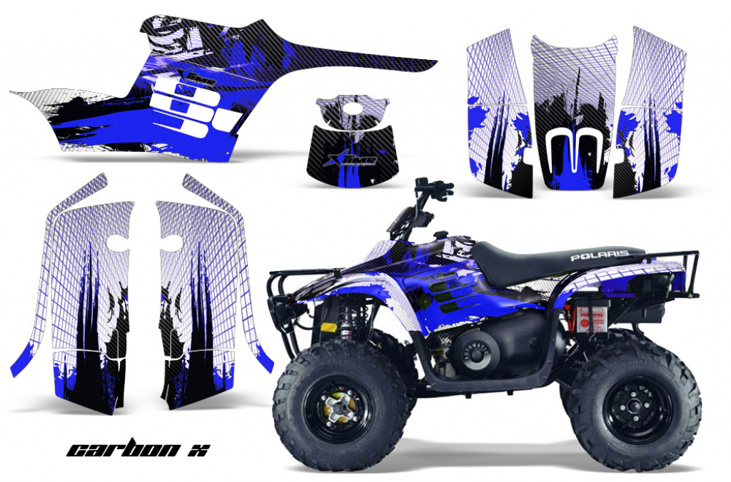 Carbon-X Blau für Polaris Trailboss 330 04-09