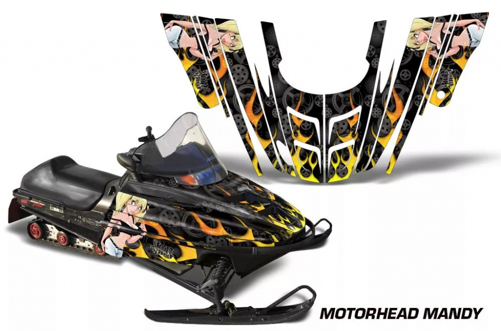 Motorhead-Mandy Schwarz für Polaris 700XC/800XCR/600RMK/Touring 99-03