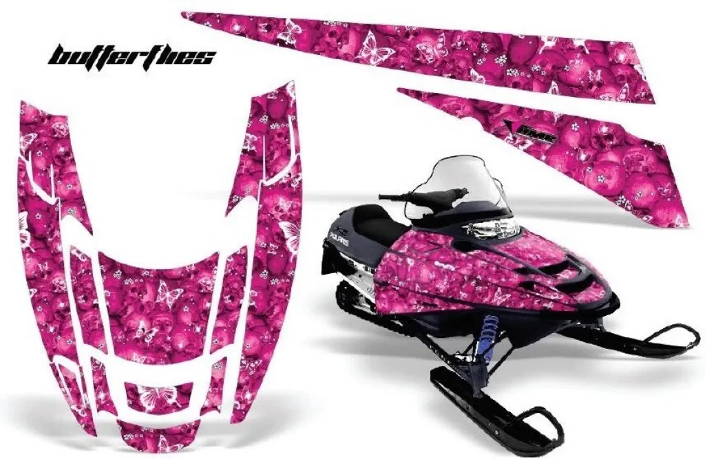 Butterfly Hintergrund = Pink, Designfarbe = Weiß für Polaris Edge