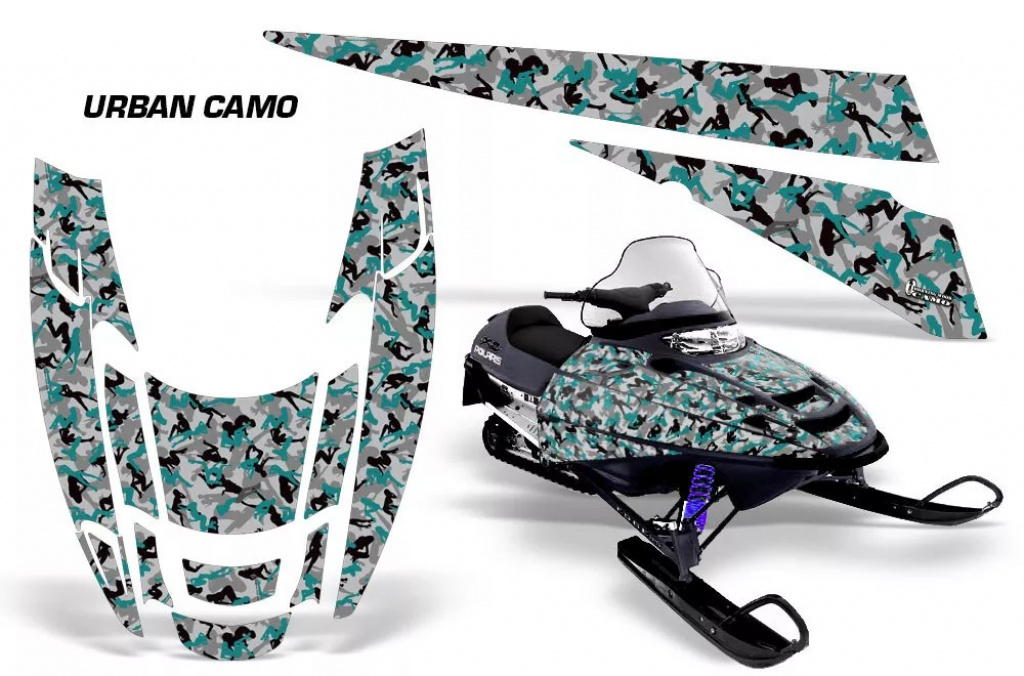 Urban Camo Teal Blau für Polaris Edge