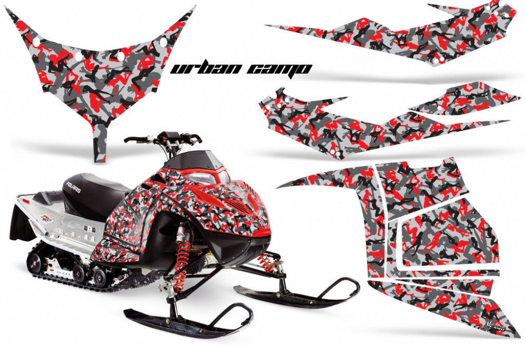 Urban Camo Rot für Polaris IQ Race 600 05-18
