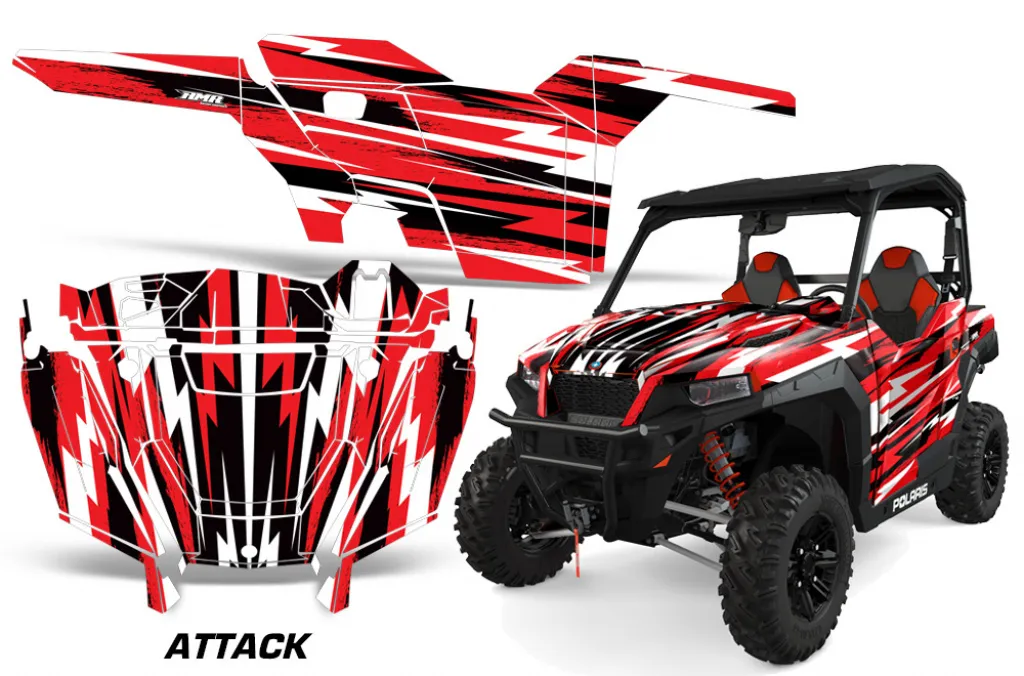 Attack Red for Polaris General 2 Door 2016-2022