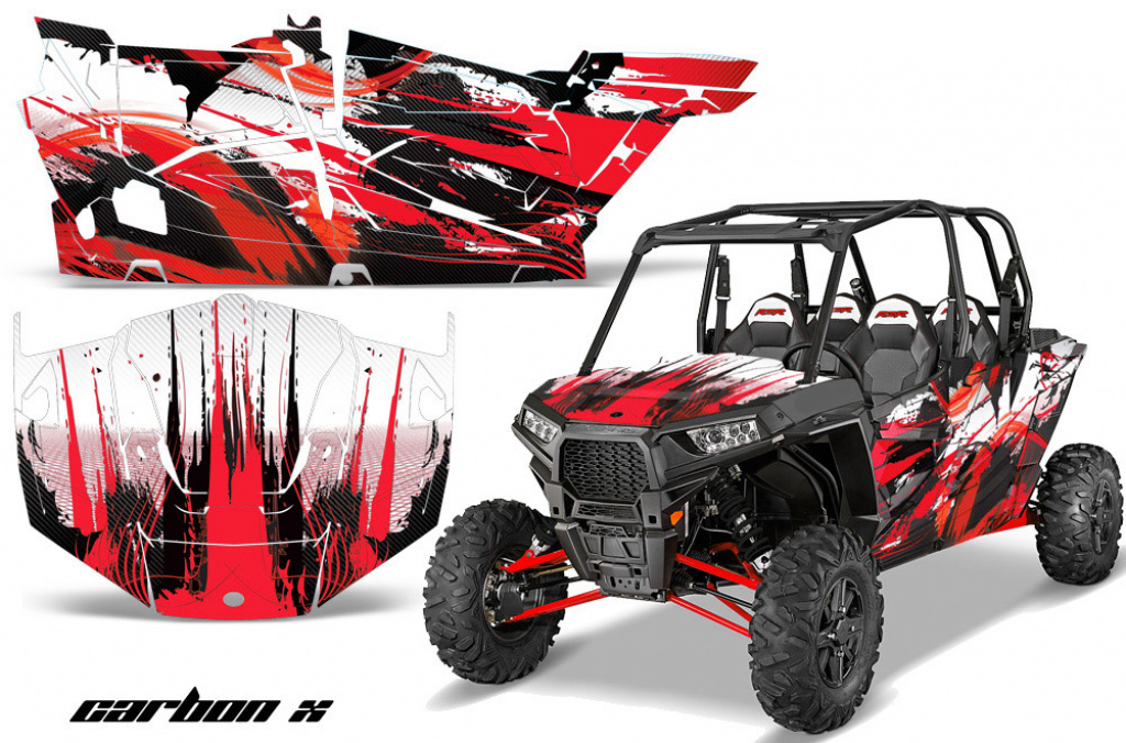 Carbon-X Rot für Polaris RZR 1000 XP 4 Türer 13-18