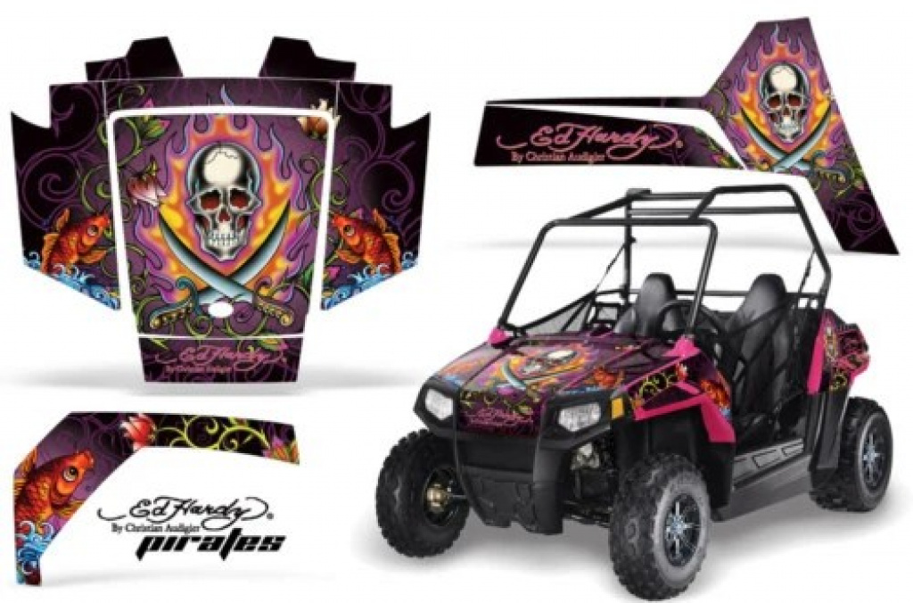 Ed-Hardy - Pirates Lila für Polaris RZR 170T-Bomber Blau für Polaris RZR 170