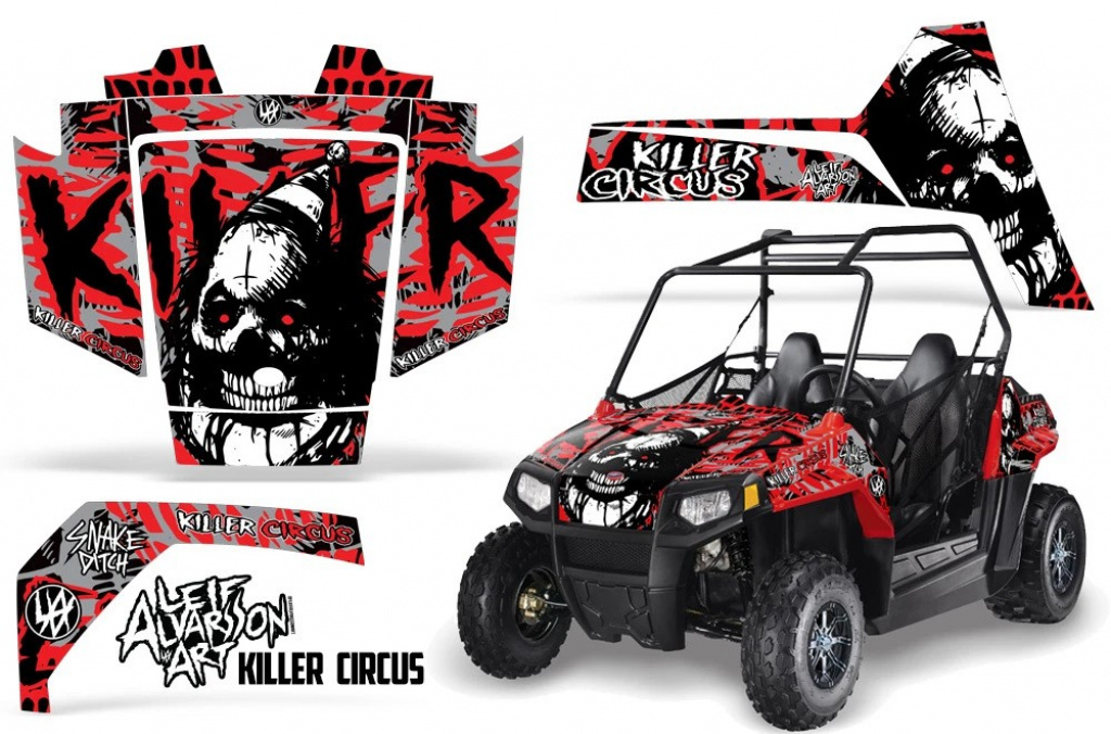 Northstar Hintergrund = Silber, Designfarbe = Rot für Polaris RZR 170